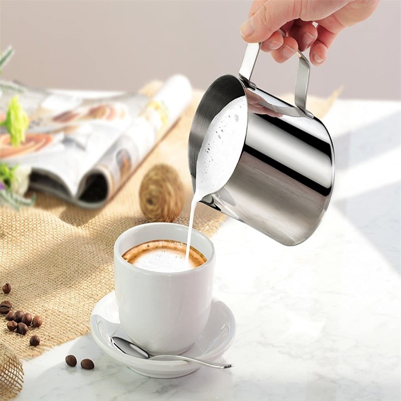 Cốc ca đánh sữa inox 350ml - 600ml (100% inox 304) ca đánh sữa
