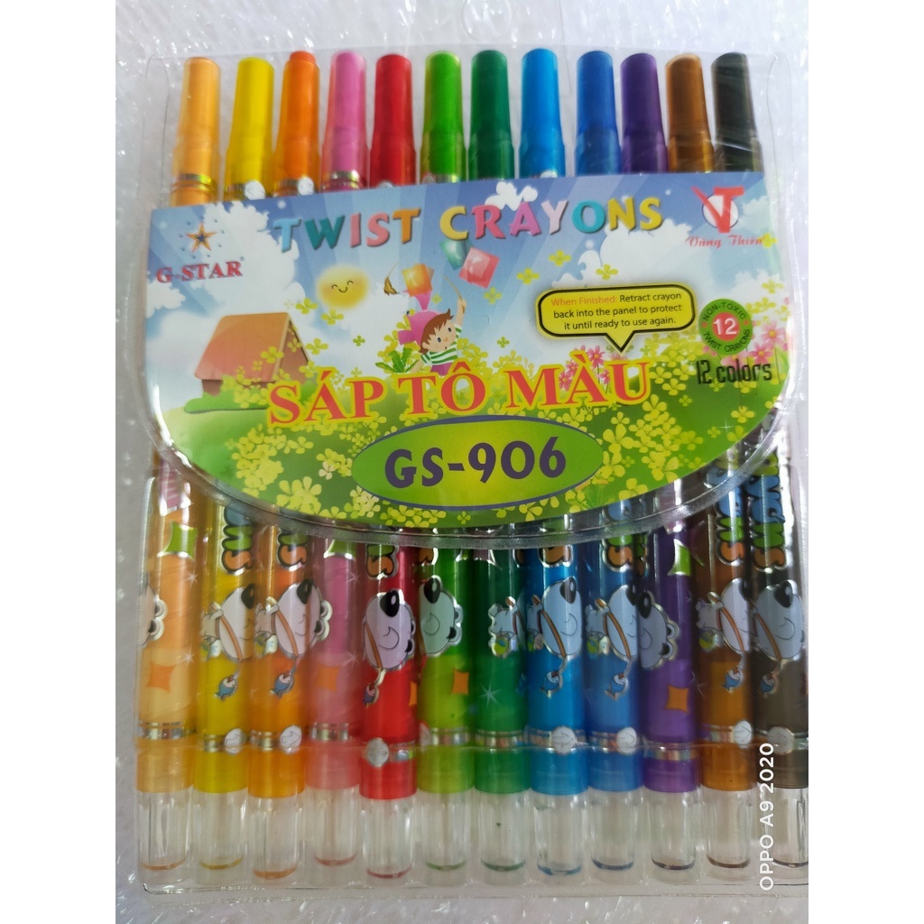 Sáp vặn tô màu GS-906 Gstar 12 cây
