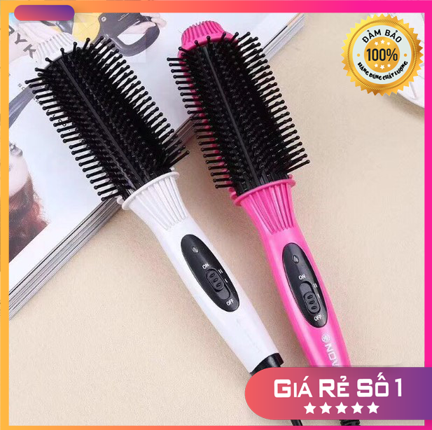 Luoc uon toc, Lược uốn tóc tạo kiểu , Lược điện uốn tóc , Máy uốn tóc mini NOVA , giúp bạn tạo những kiểu tóc xoăn cá tính