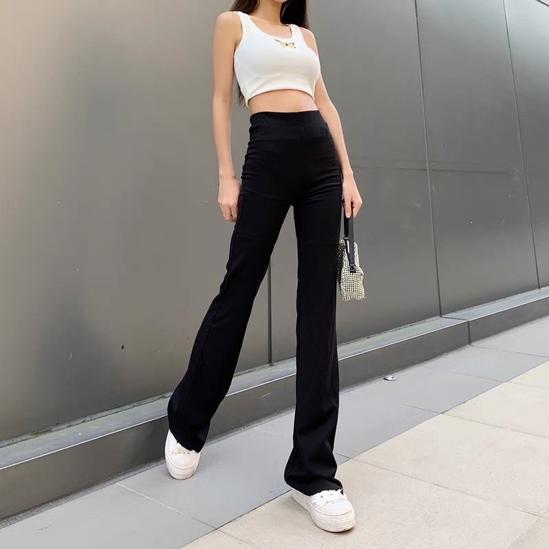 Quần legging ôm ống loe dáng dài