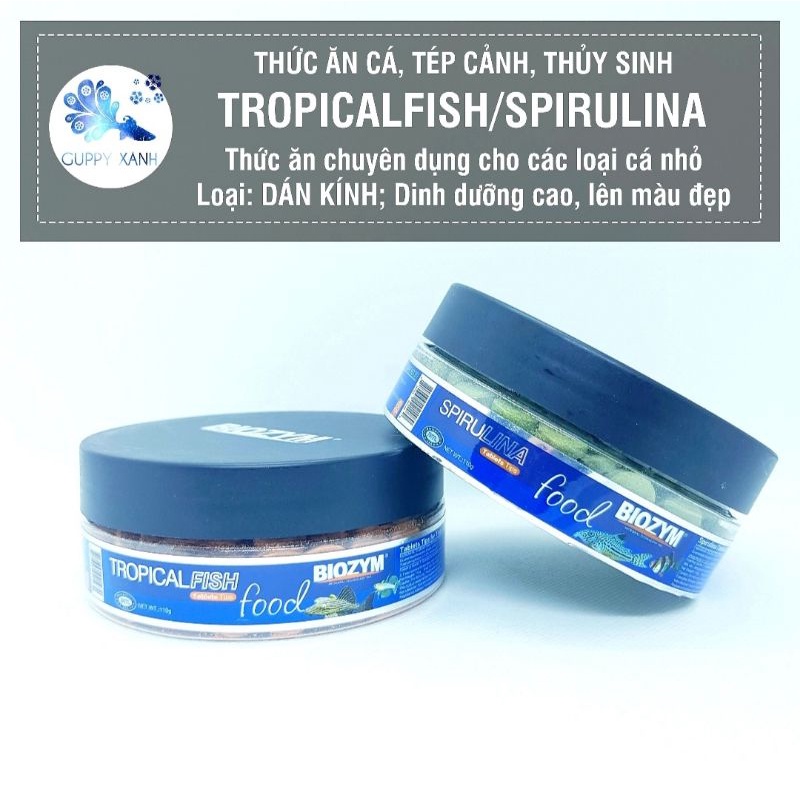 Thức ăn viên dán kính cao cấp Biozym protein - 110gr