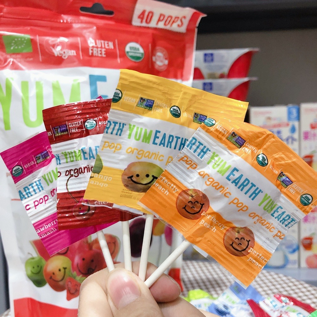 Kẹo Mút Hữu Cơ Cho Bé Yumearth Organic Pops (1 Cây)
