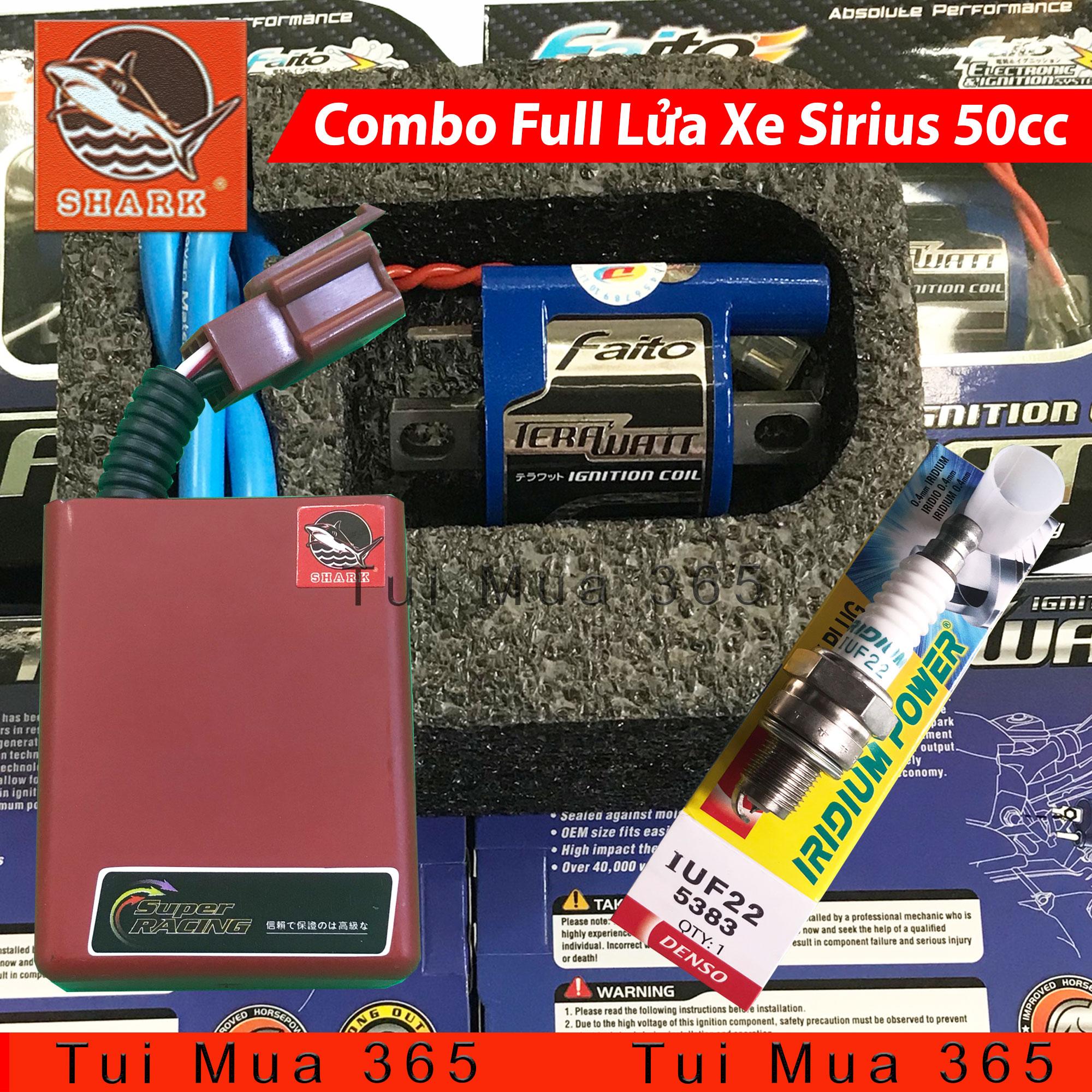 [HCM]Combo IC Shark và Mobin Sườn Faito Bugi Denso Độ Lửa Mạnh Sirius 50cc, Dream, Wave Nhỏ