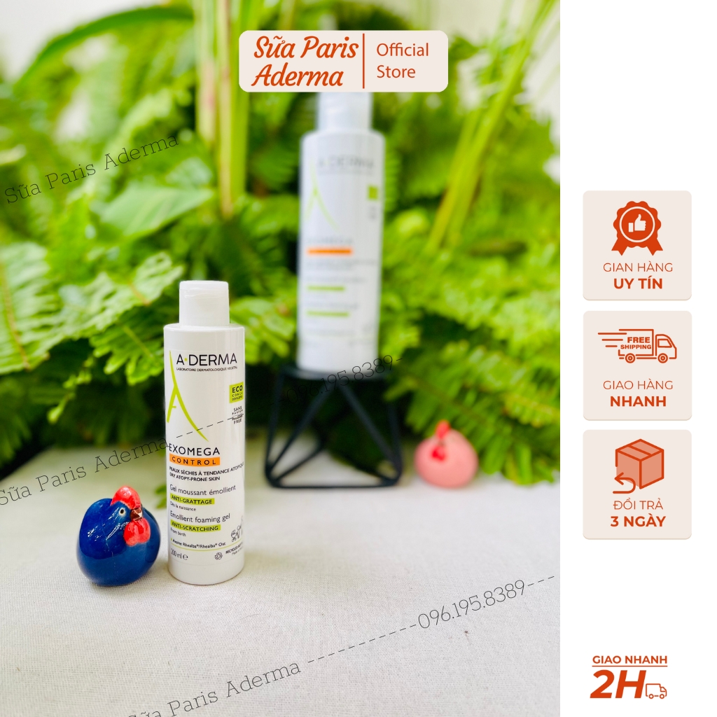 Sữa Tắm Aderma Exomega Control 500ml Dành Cho Da Khô, Da Cơ Địa , A derma