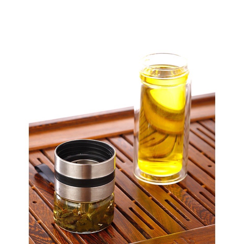 Bình nước thủy tinh có lõi lọc pha trà 450ml