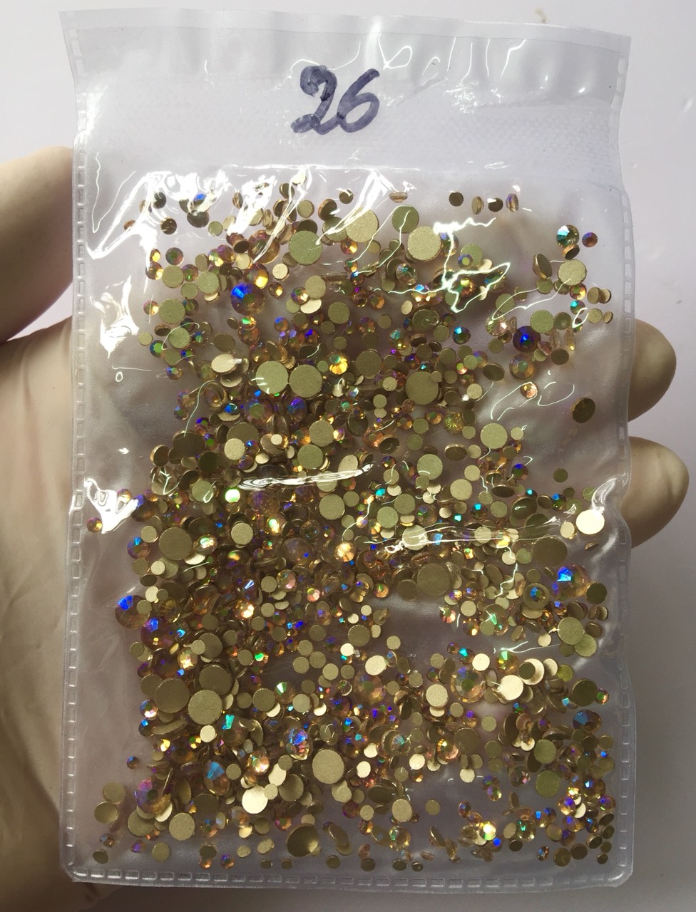 Túi đá tiệp mixsize trang trí chăm sóc móng làm nail theo phong cách Hàn Quốc shop Hnnail