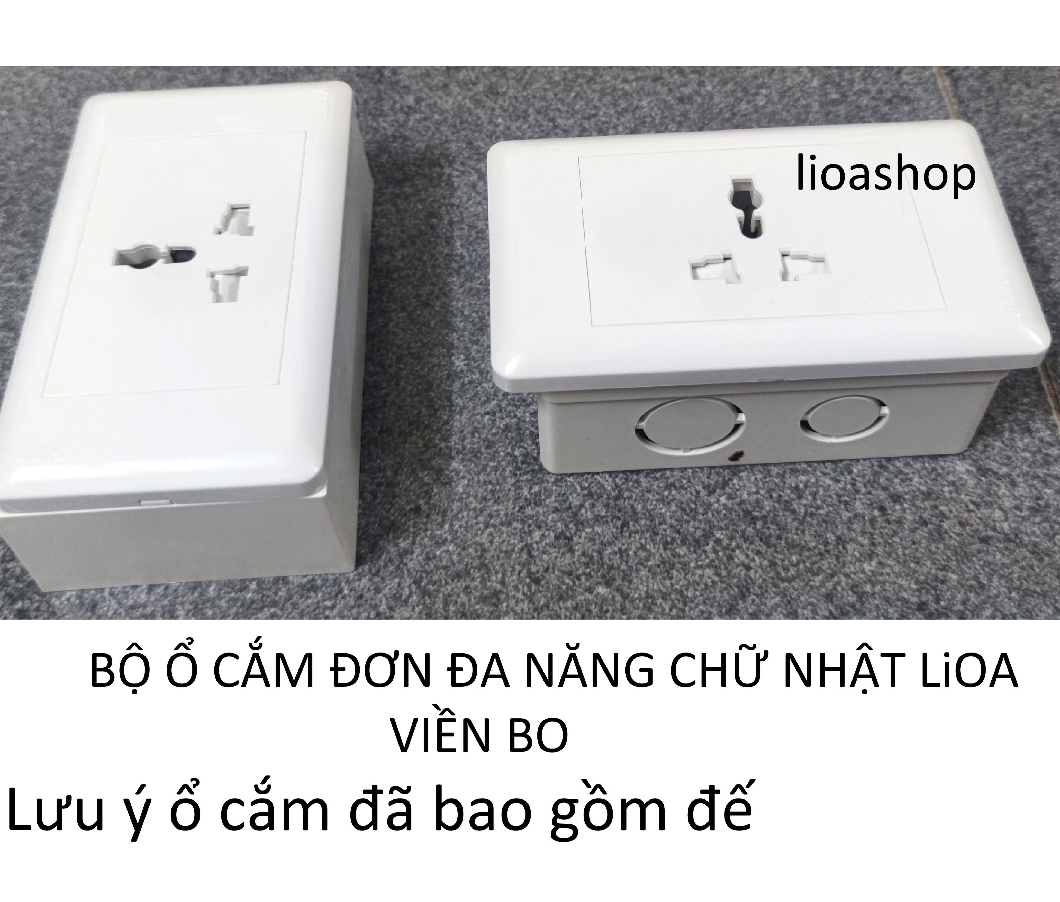 Ổ CẮM ĐƠN ĐA NĂNG CHỮ NHẬT LiOA