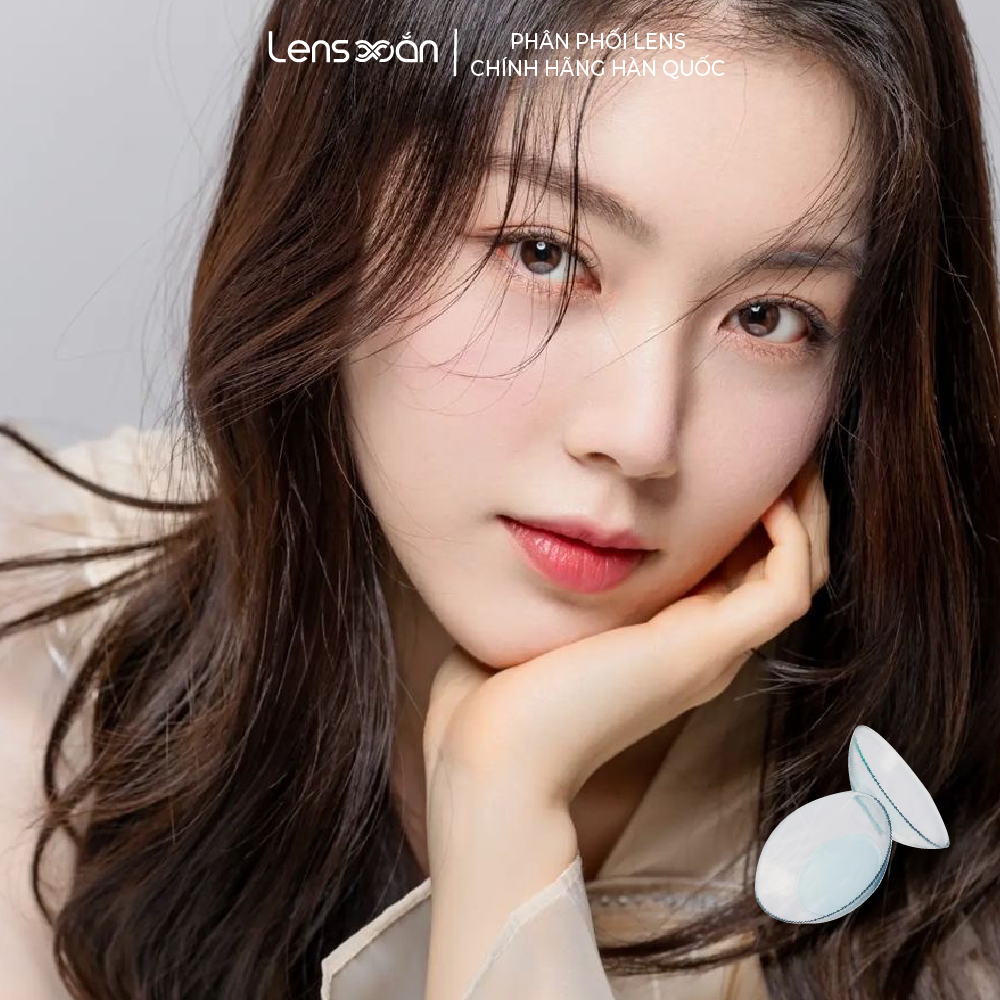 Kính áp tròng trong suốt lens xoắn lens mắt trong suốt unisex 6 tháng/ 1 năm clear lens