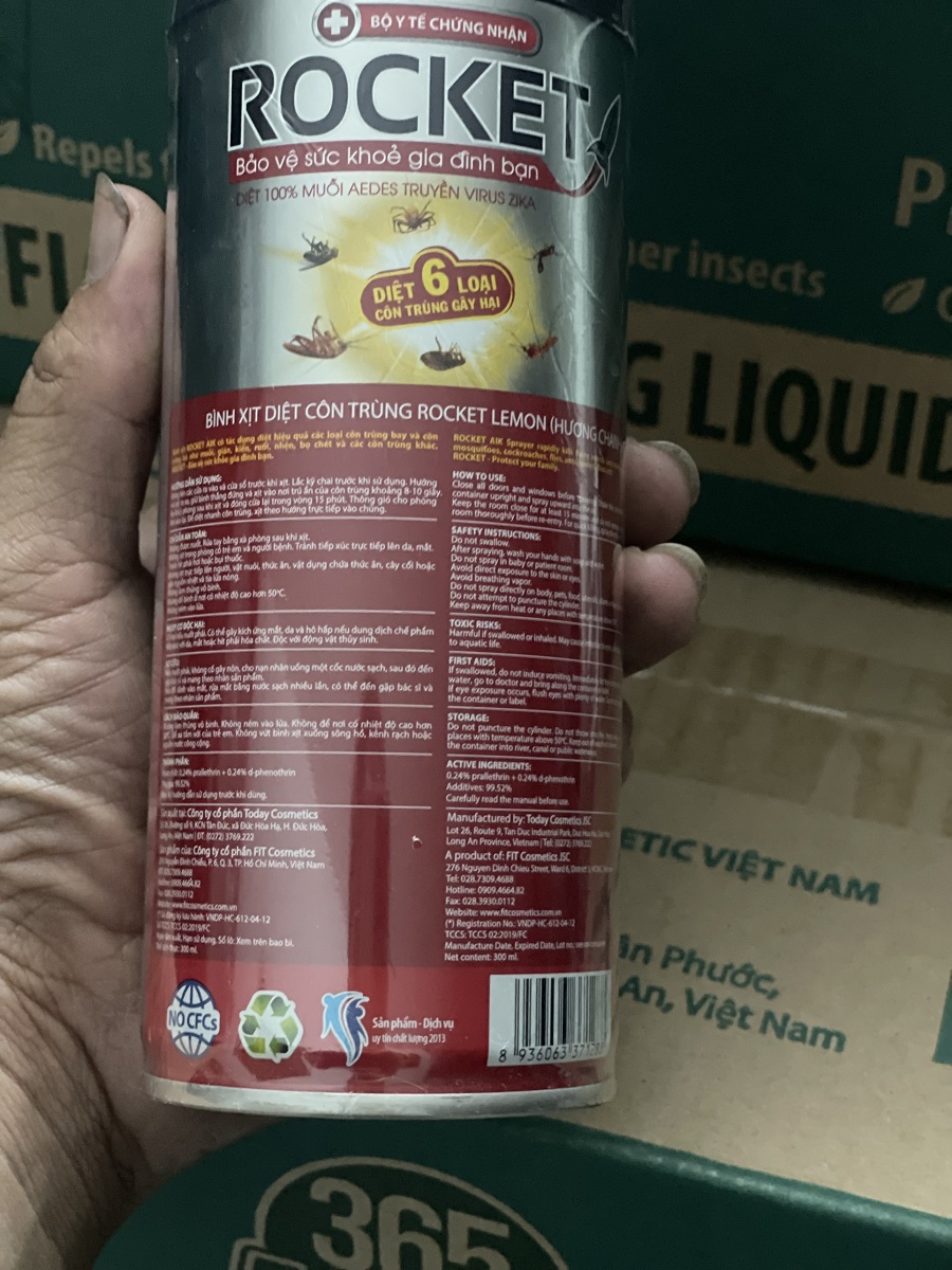 Bình xịt muỗi và côn trùng ROCKET 300ml