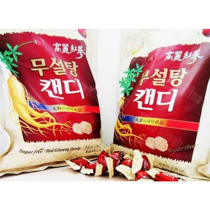 [HCM]Kẹo Hồng Sâm Không Đường Trắng Hàn Quốc 500g