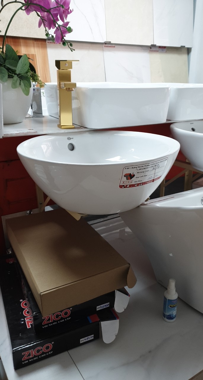 Lavabo đặt bàn HC104 ( Lắp đặt phòng Nail hoặc phòng tắm)