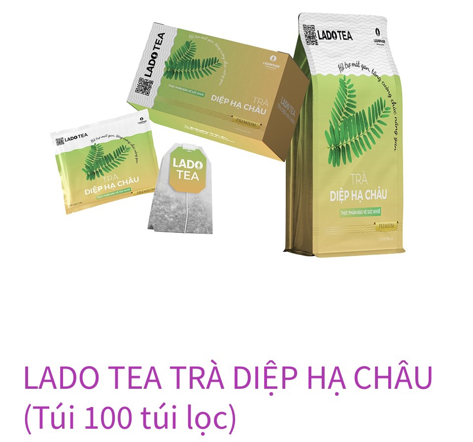 Trà Diệp Hạ Châu Bọc 100 Túi Lọc