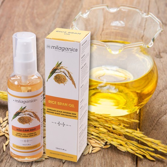 [6-11/12 VOUCHER GIẢM 8%]Dầu Cám gạo Milaganics 100ml