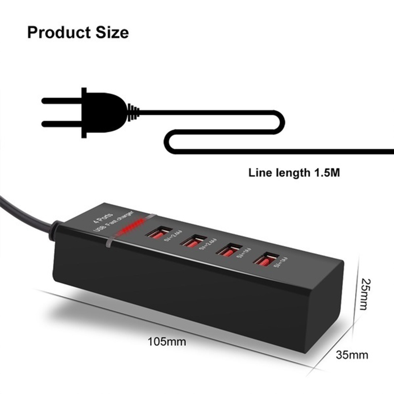 Ổ CẮM ĐIỆN SẠC ĐA NĂNG 4 CỔNG USB AAA