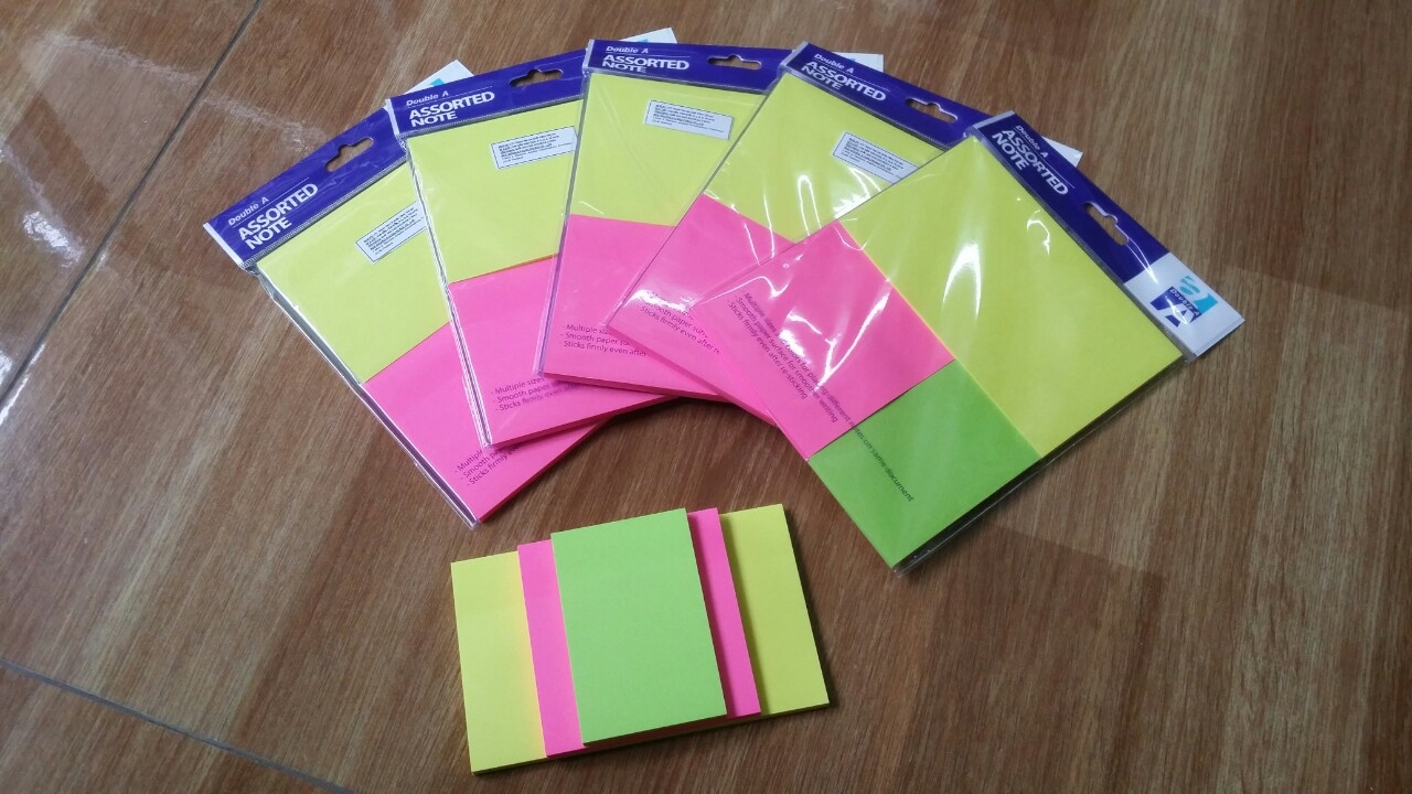 Giấy note xấp 3 size 3 màu Double A
