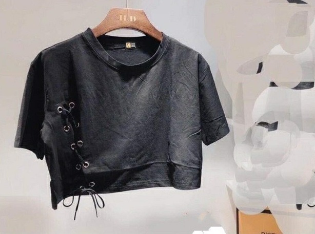 [Hình Thật] Áo Croptop Ôzê sườn Thắt Dây Hit Hot e3