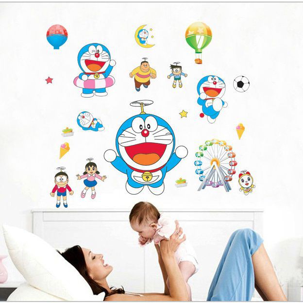 [HCM]Decal Dán Tường Doremon 2 - Stickers Doremon - Hình Dán Doremon Tại Hcm