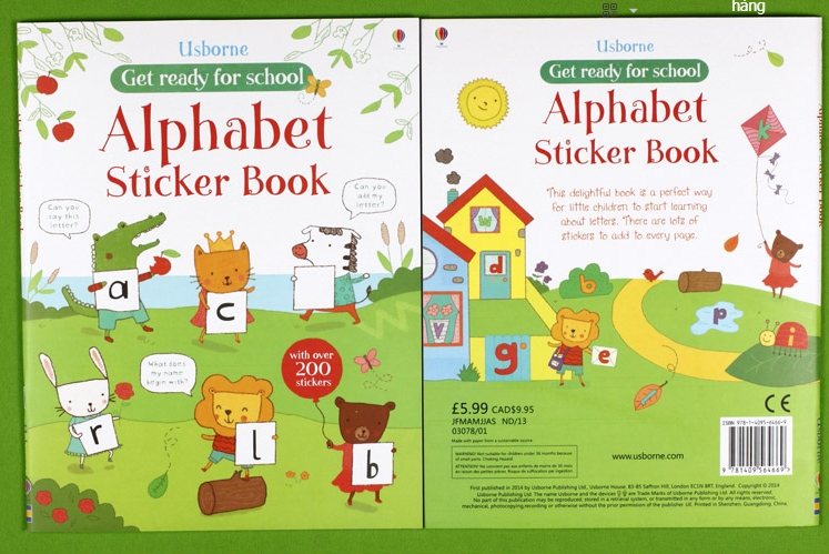 Usborne Sticker Book - Alphabet