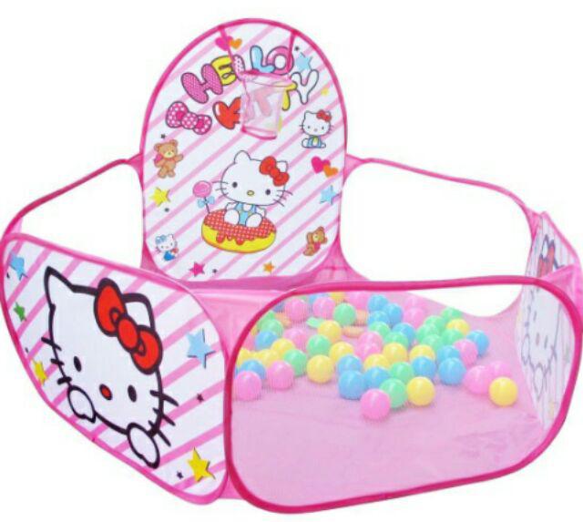 Nhà bóng KITTY tặng kèm 100 bóng cho bé
