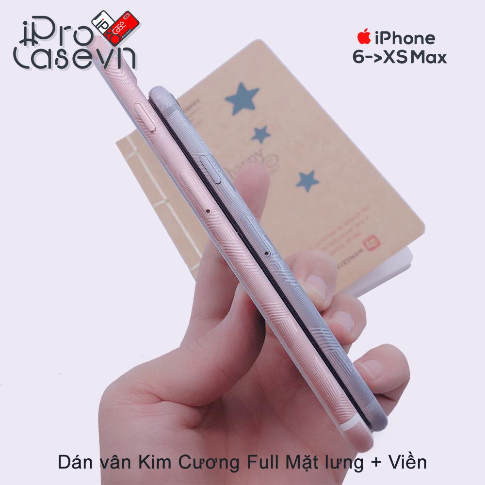 Miếng dán Kim Cương Full Mặt lưng và Viền iPhone 6 -  XS Max