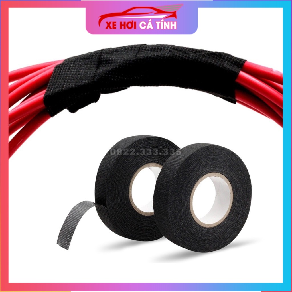 Băng dính vải chịu nhiệt cỡ lớn dài 15m chuyên dụng loại tốt cho thợ điện, âm thanh, thợ sửa máy tính. Băng keo vải