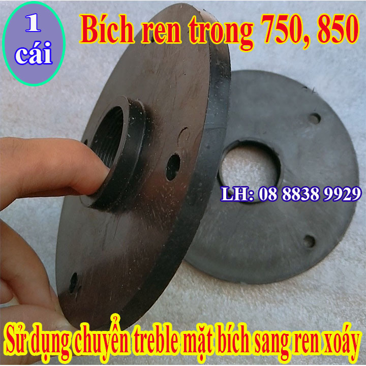 Mặt bích họng loa kèn 750 chuyển sang ren xoáy trong - giá 1 cái