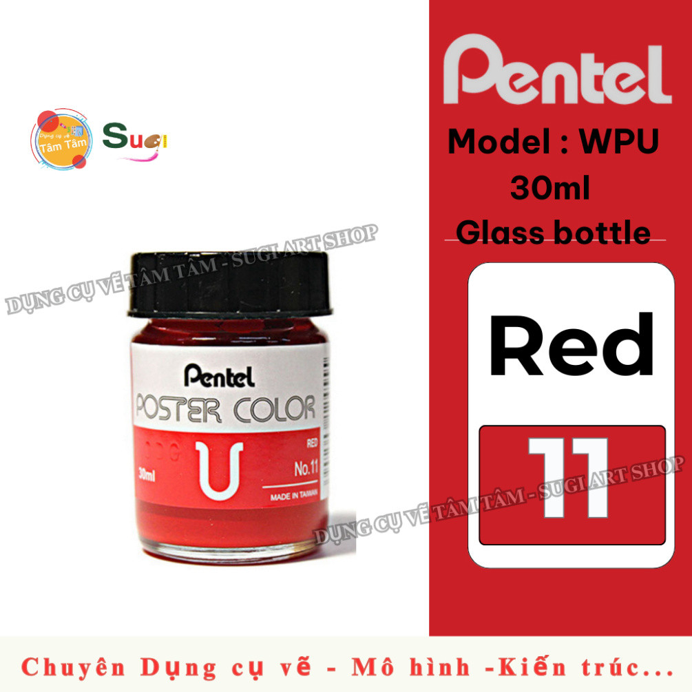 Màu Poster Pentel hủ lẻ 30ml  , màu Pentel Trang Trí Màu, Màu Vẽ Poster Luyện Trang Trí Màu