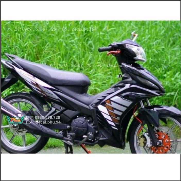 Tem rời Exciter 135 Xám đen (B)