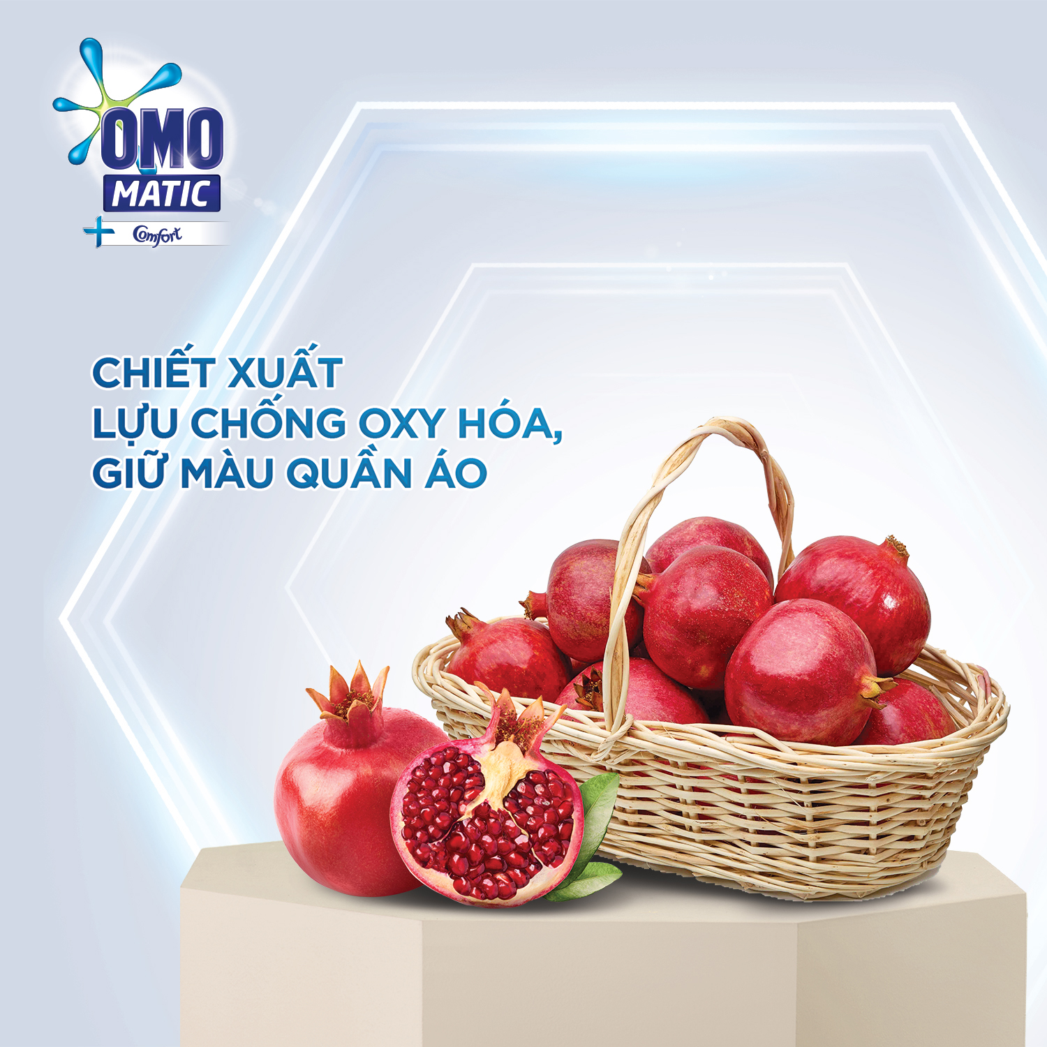 Nước giặt OMO Matic chuyên dụng Cửa Trước Bền Màu với tinh chất Lựu Tre 3.6kg