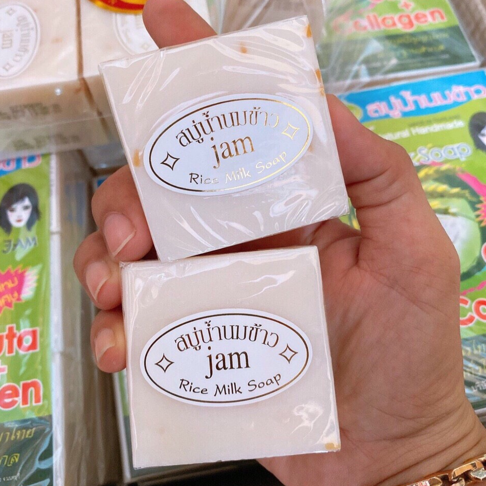 Xà phòng Cám gạo thái lan - Soap gạo trắng da dùng được cho face và body