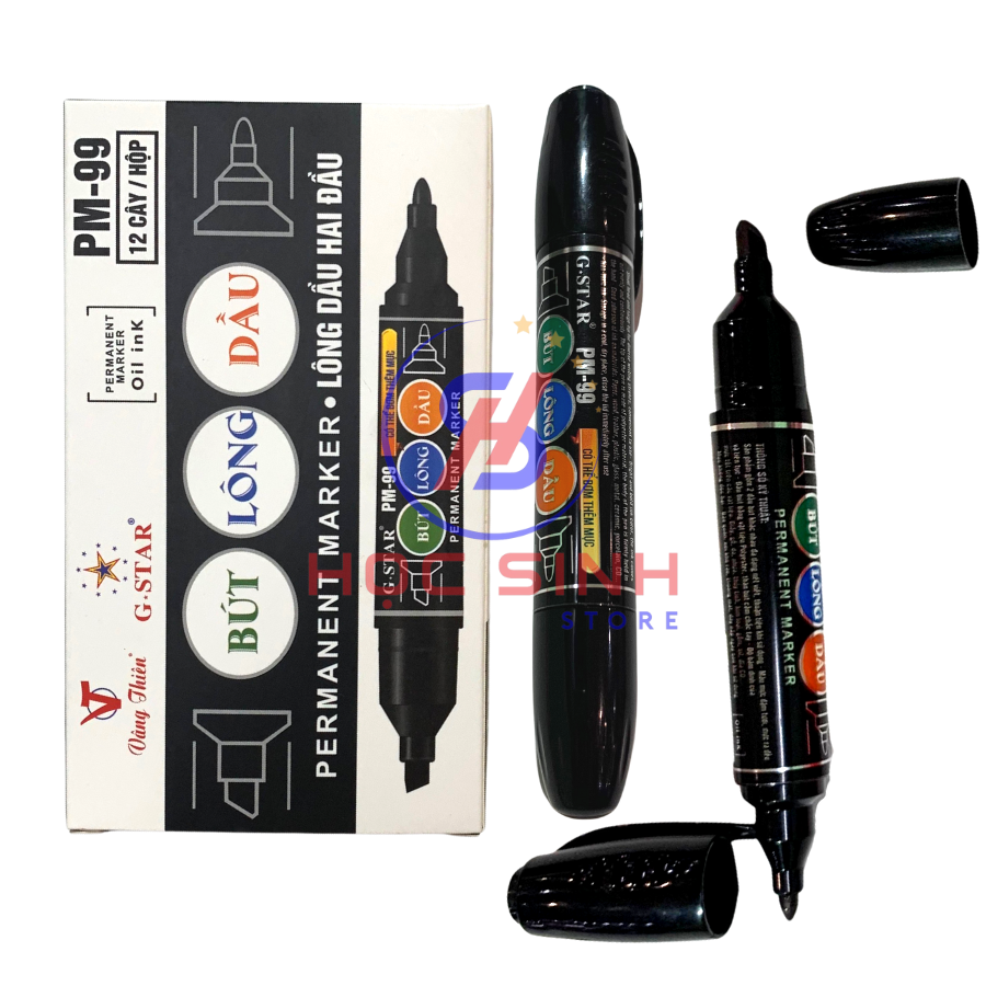 Bút Lông Dầu 2 Đầu PM99 G-Star ( Xanh, Đỏ, Đen) - 1 Cây