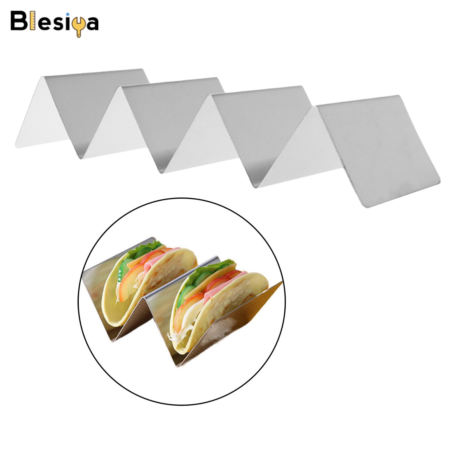 Blesiya Khay Đựng Bánh Taco Dung Tích Lớn Khay Đứng Cho Bánh Ngô Bánh Kếp Mexico