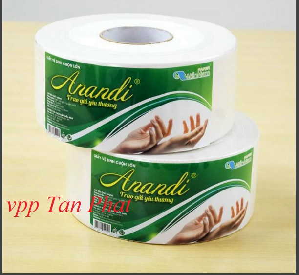 Giấy vệ sinh anandi cao cấp cuộn lớn 700g