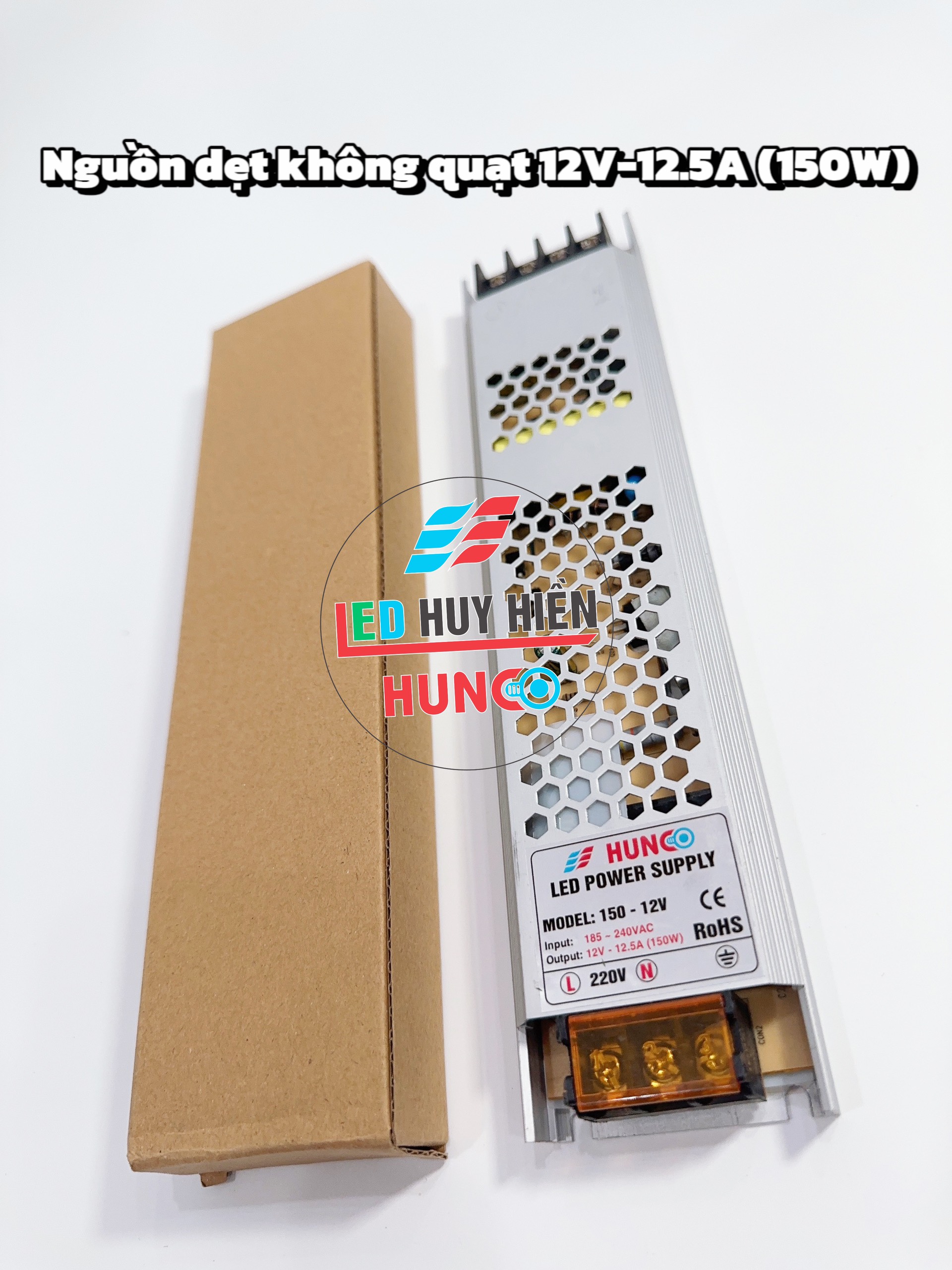 Nguồn led 12V 12A (150W) Nguồn led mỏng 12V 150W