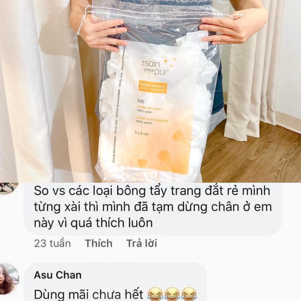 Bông Tẩy Trang Tetra 600 Miếng Pháp