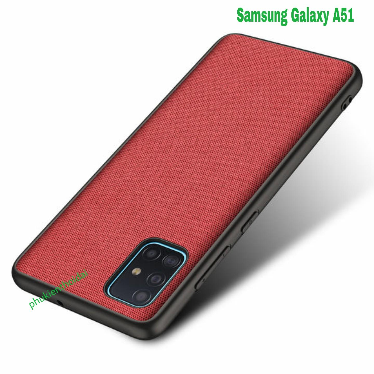 Ốp lưng Samsung Galaxy A51 chống sốc Vải Da thời trang cao cấp chất đẹp