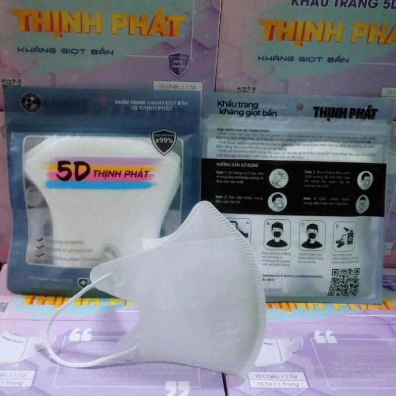 FREESHIP MAX THÙNG 100 CHIÊC  KHẨU TRANG 5d THỊNH PHÁT