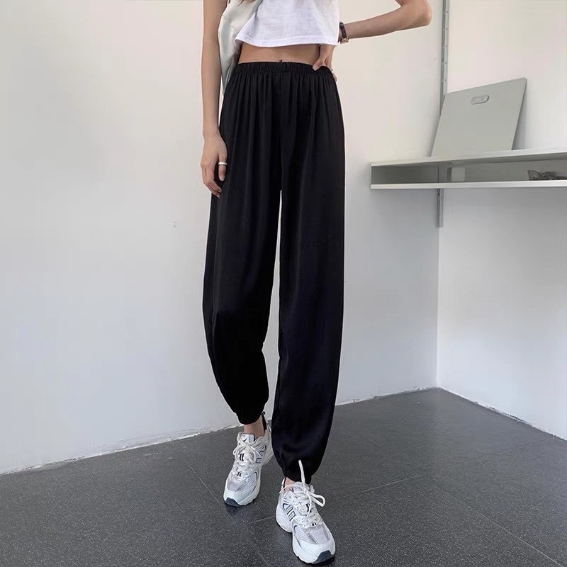 MS666 Quần Jogger Đũi Cạp Chun Bo Ống Nhẹ Mát