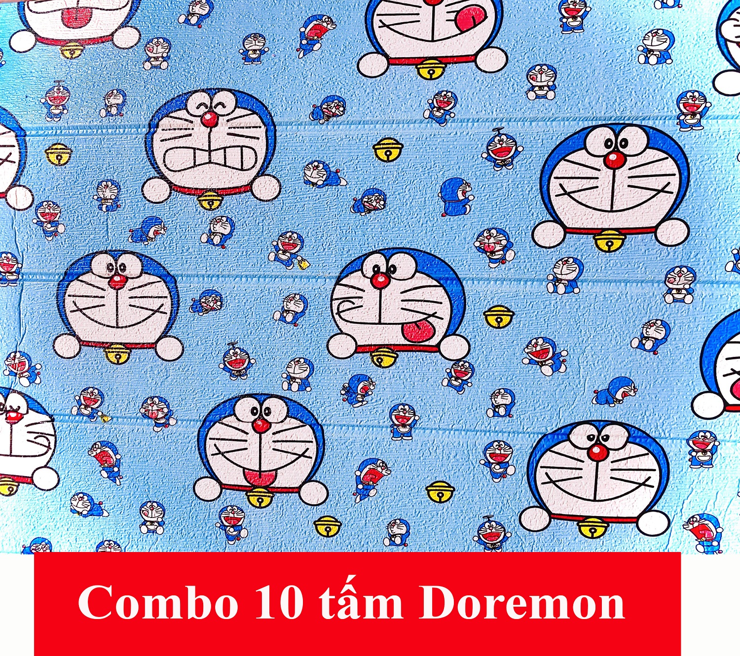 10 tấm xốp dán Tường 3D Kitty Doremon Hoạt Hình Trẻ Em Sẵn Keo Nhiều Kích Thước Trang Trí rẻ đẹp. Tấm xốp dán tường  giả gạch đẹp