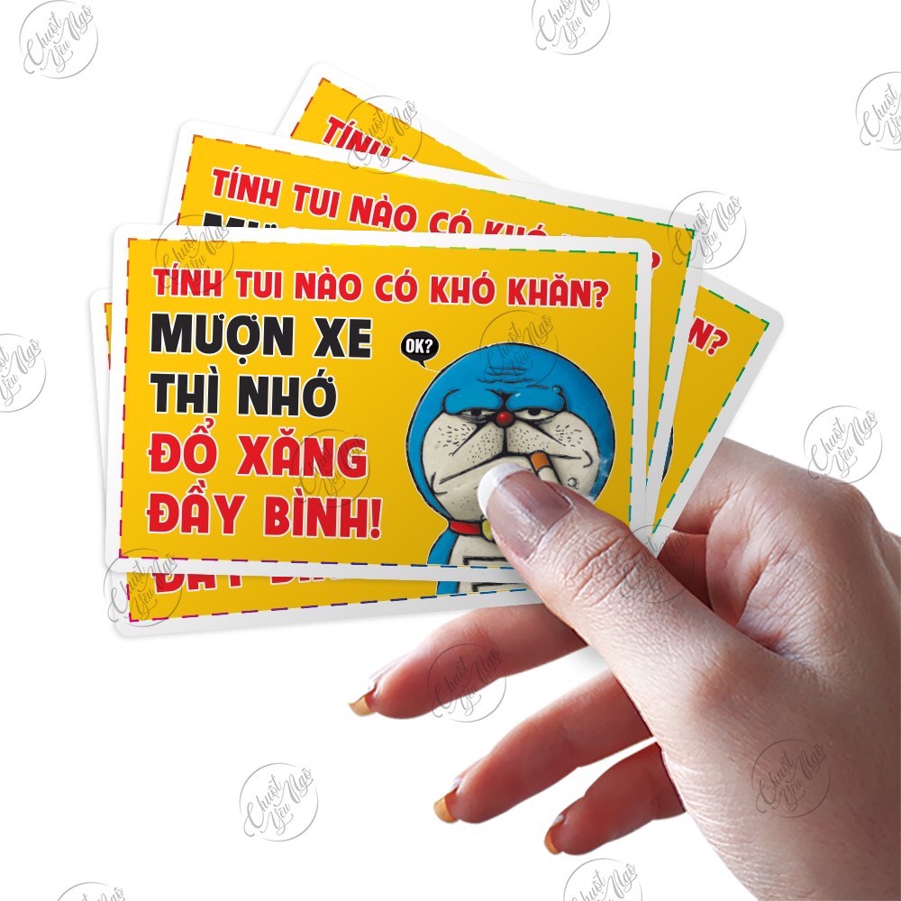 [HCM]Combo 5 miếng dán cảnh báo vui dán xe máy NT018
