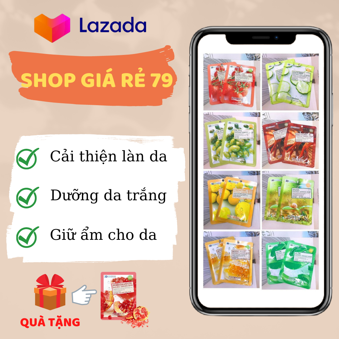 Combo 10 mặt nạ dưỡng da 3D Foodaholic Hàn Quốc giúp làm trẻ hóa làn da