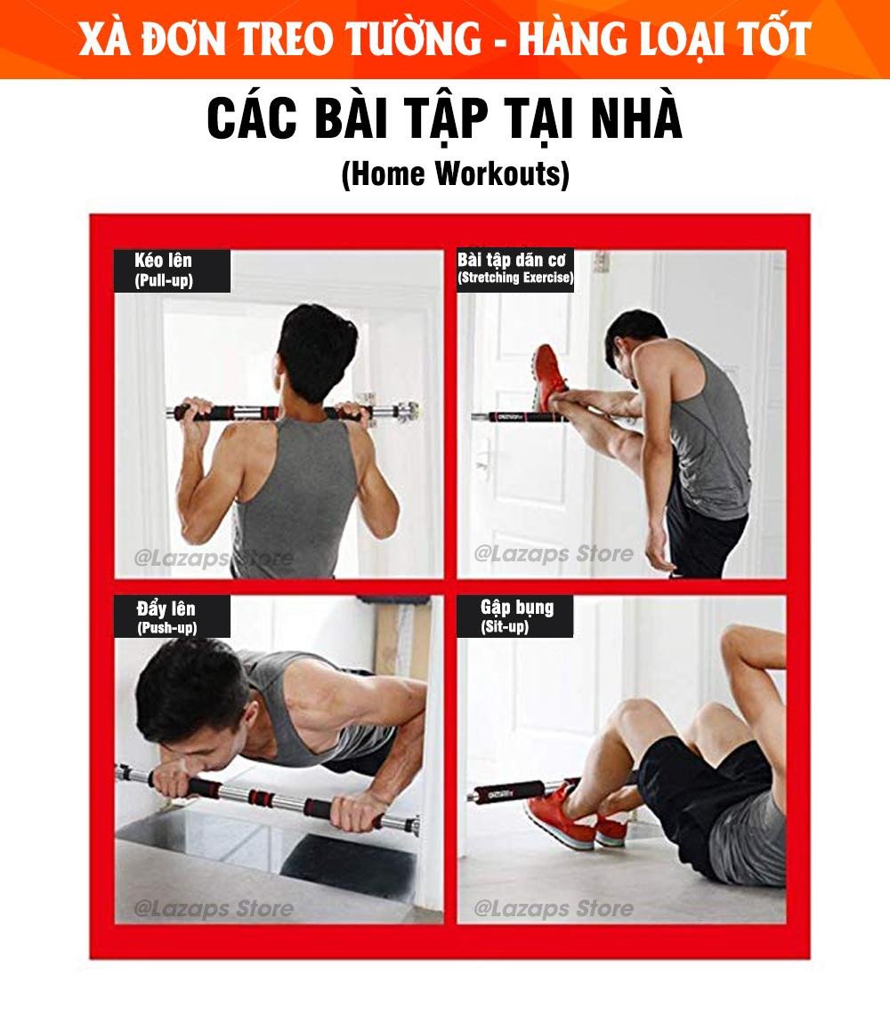 Xà đơn treo tường gắn cửa