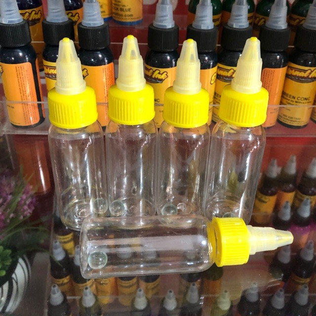 Lọ rỗng 60ml có bi mix mực xăm