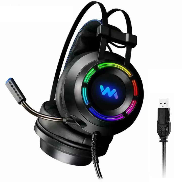 Tai nghe gaming Wangming WM9800 giả lập 7.1 USB (đen)