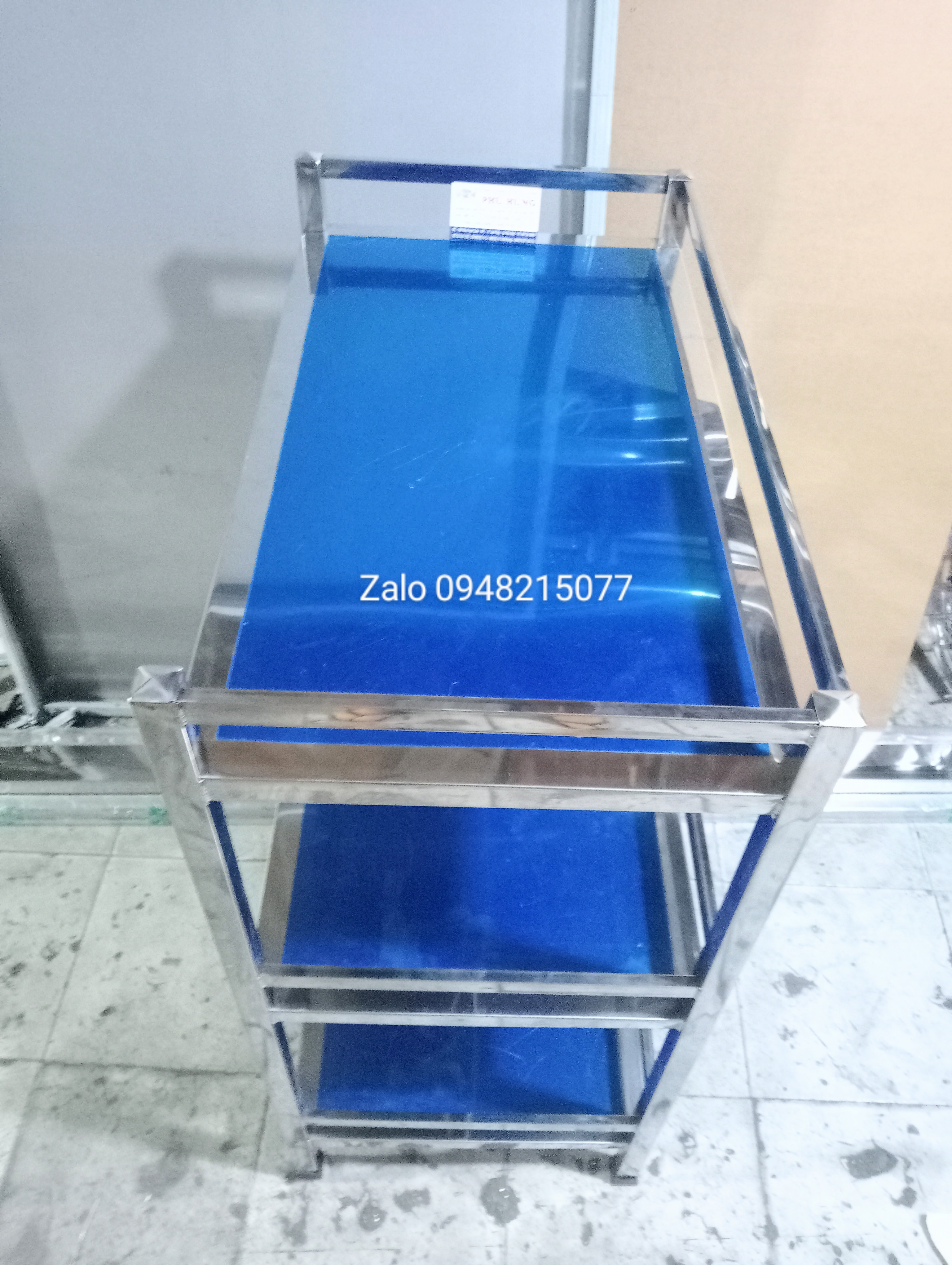 KỆ INOX 3 TẦNG MẶT PHẲNG( ĐỦ SIZE)