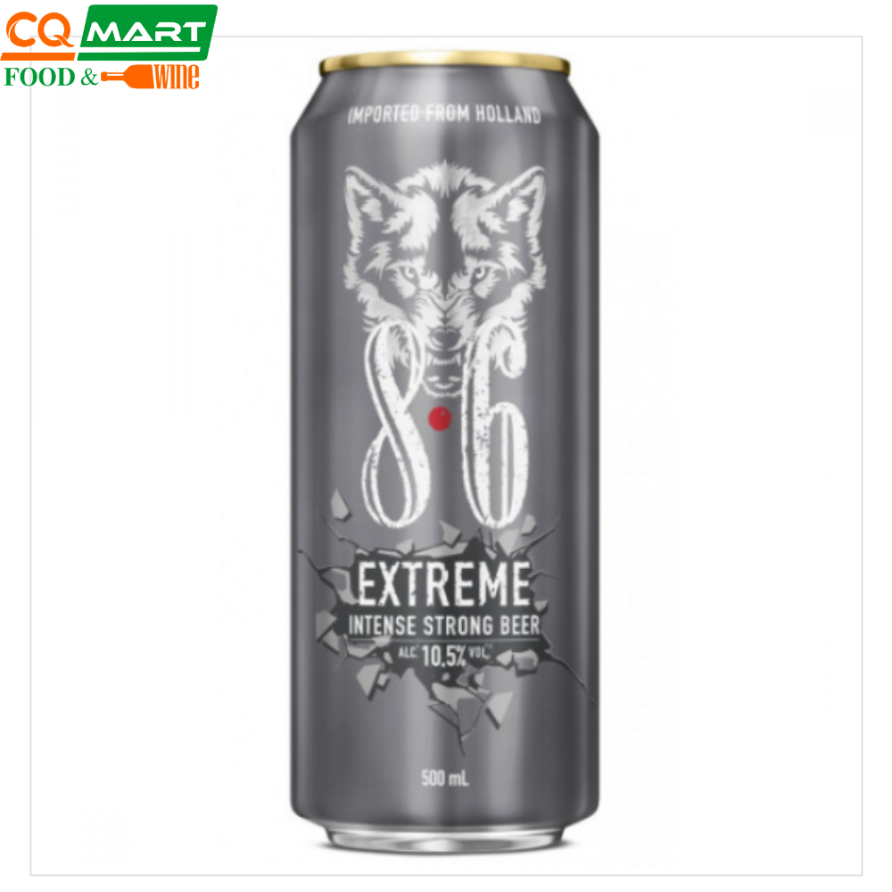 Bia 8.6 Extreme 10.5% lon 500ml - lon xám