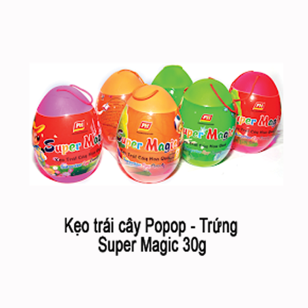 [ kẹo đồ chơi trẻ em ] Trứng khủng long super magic 30g - kẹo trái cây