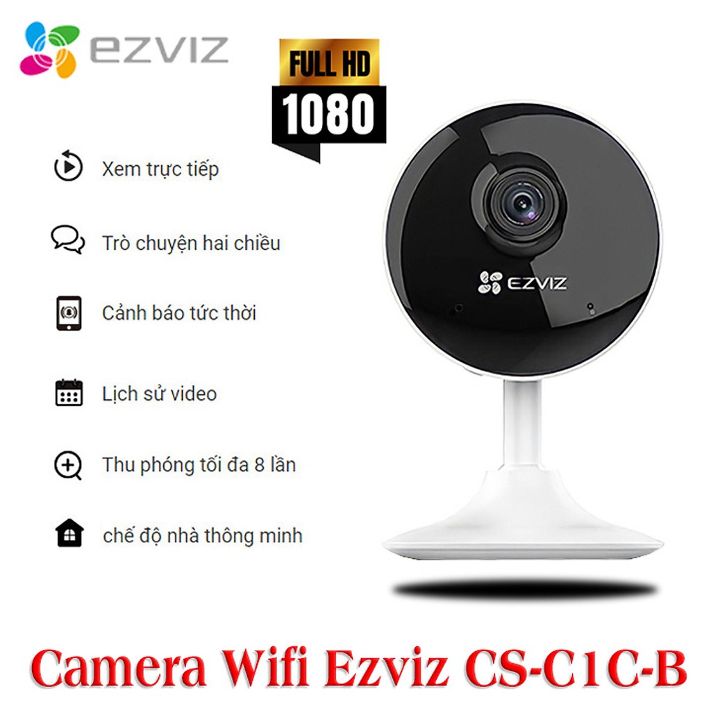 Camera wifi Ezviz C1C B, C2C -1080P,720P Đàm thoại 2 chiều ,Tích hợp míc thu âm thanh, Hình ảnh FHD - BẢO HÀNH 24 Tháng | Lazada.vn
