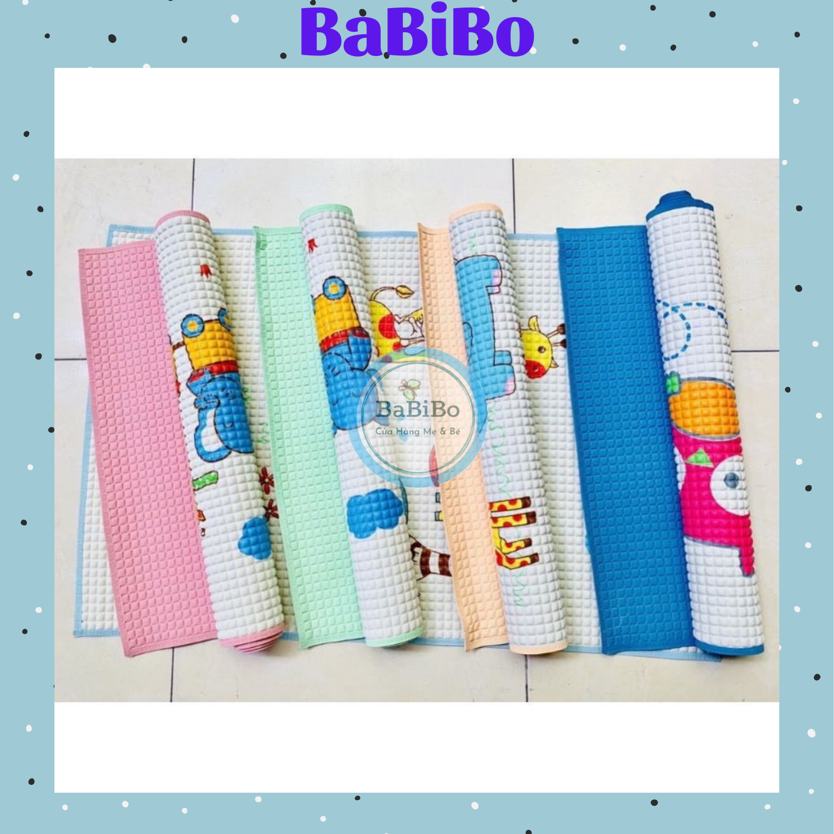 Chiếu cao su hơi, chiếu đệm nước mùa hè 60x90cm - babibo