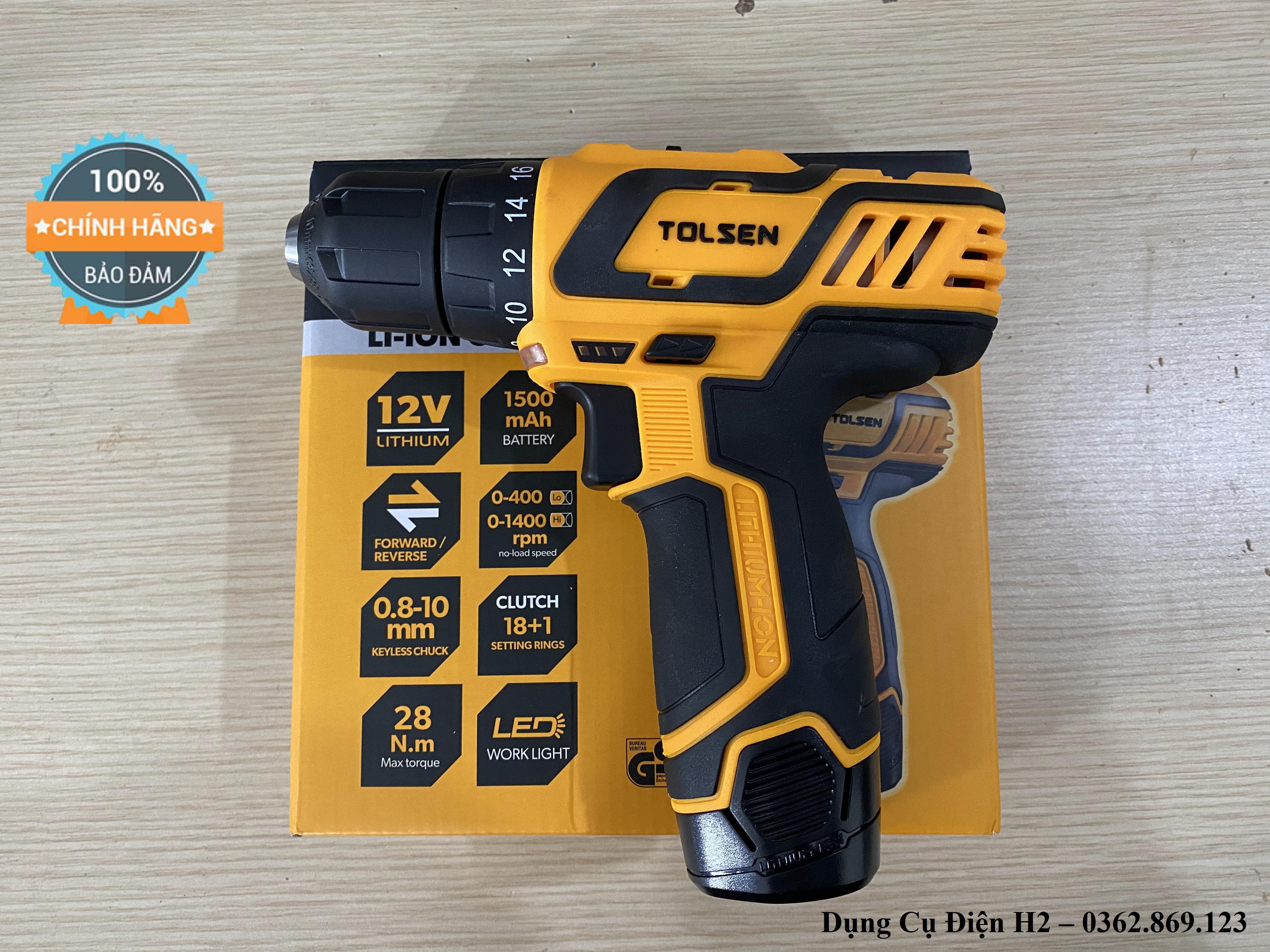 Máy khoan pin Tolsen 12V 79023